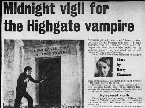 Highgate Cemetery: A Battleground for the Highgate Vampire